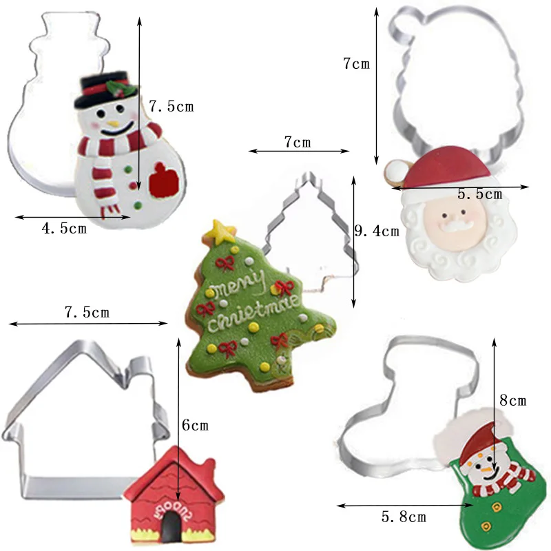 

20Pcs Christmas Series Cake Nozzle Set Reusable Icing Cream Piping Pastry Bags Tree Flower Mouths Baking Cupcake Decorating Tool