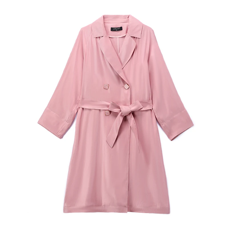 

POKWAI Women's New Autum Trench Windbreaker Coat Loose Casual Temperament Coats