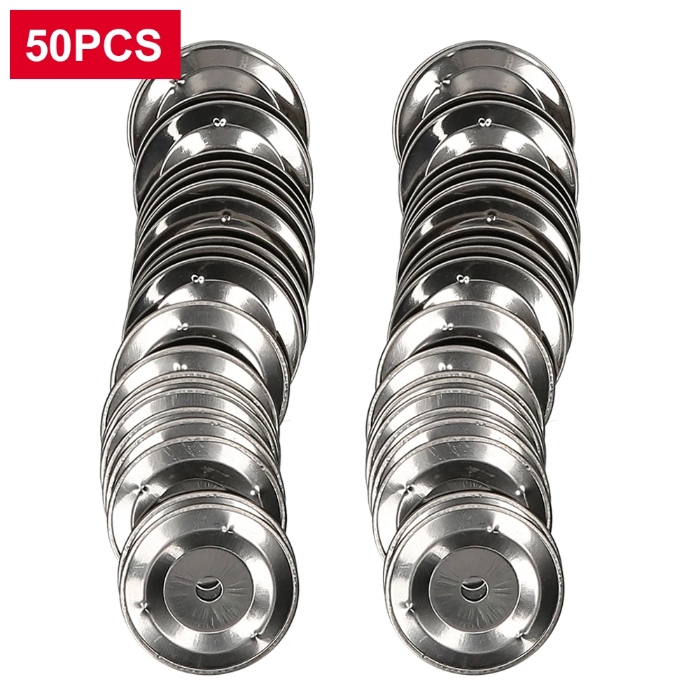 

50pcs Tambourine Bell Ring Jingle Bell Stainless Steel for Handbell Tambourine Handbell Accessories