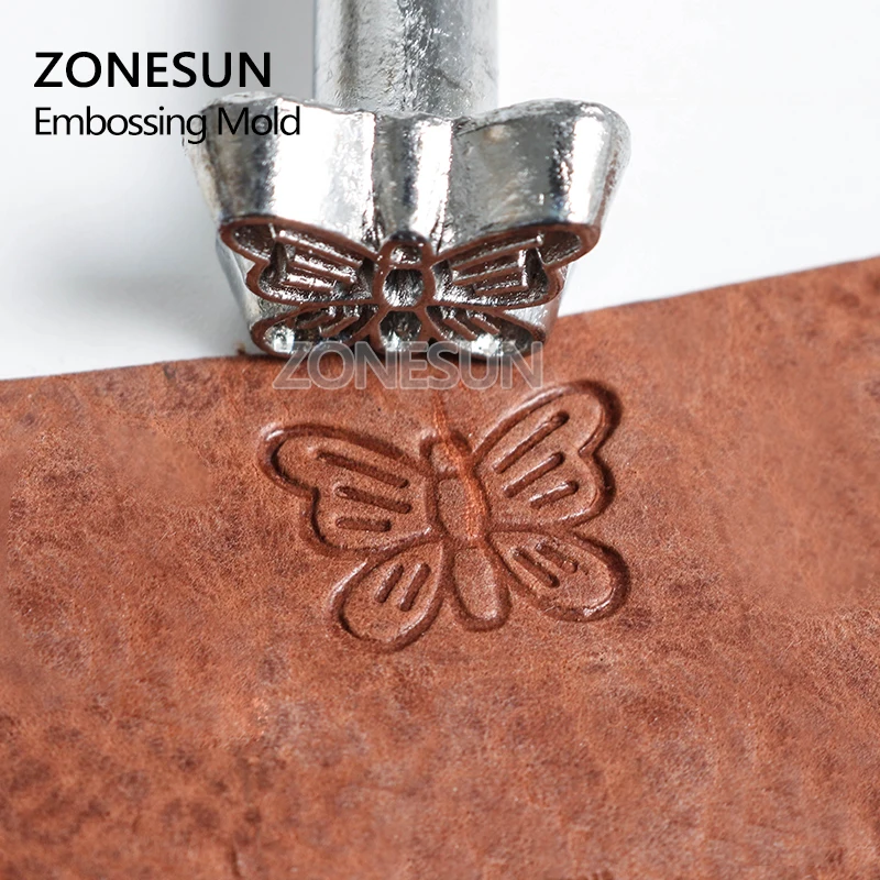 

ZONESUN New 20pcs/lot Diy Leathercraft Leather Pattern Engrave Stamping Embossing Mold Leather Printing beveling Tool Set
