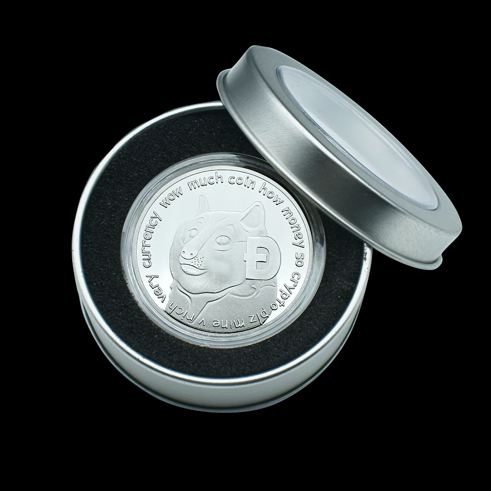 

Doge Coin Virtual Currency Challenge Coin Souvenir Sliver Coins Art Craft Holiday Gift Business Gift Art Craft