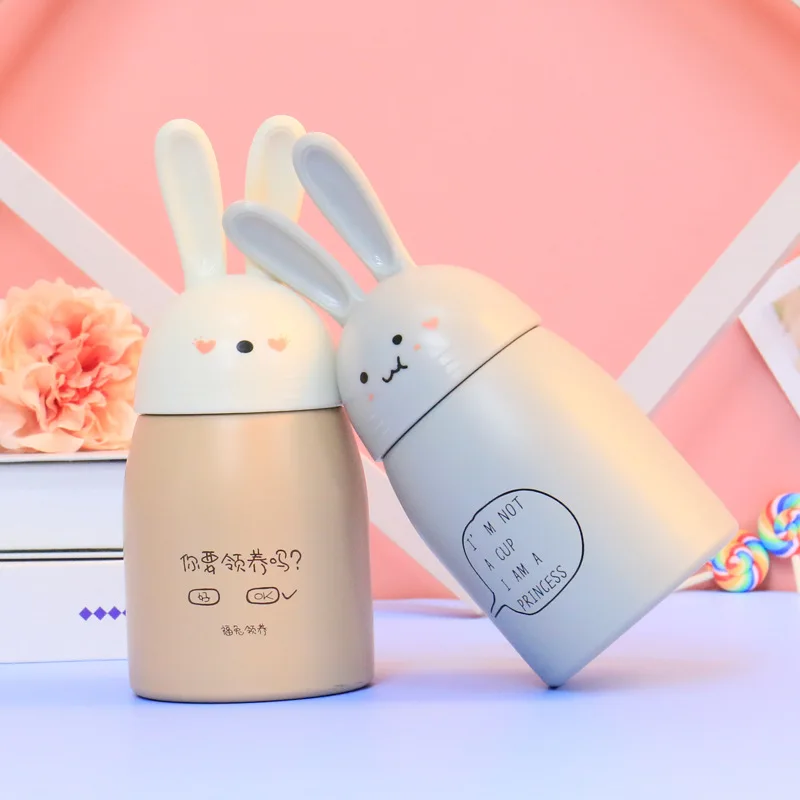 

New cartoon pig cute pink insulation cup students 304 stainless steel belly cup girls portable water cup