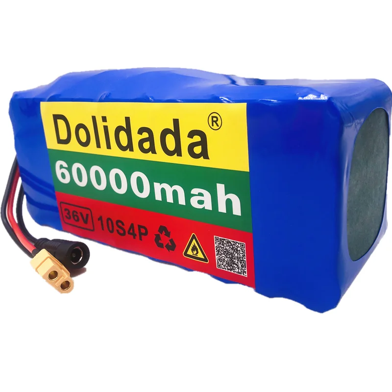 

XT60 interface 36V battery 10S4P 60Ah battery pack 1000W high power battery 42V60000mAh Ebike electric bike BMS + 42v charger