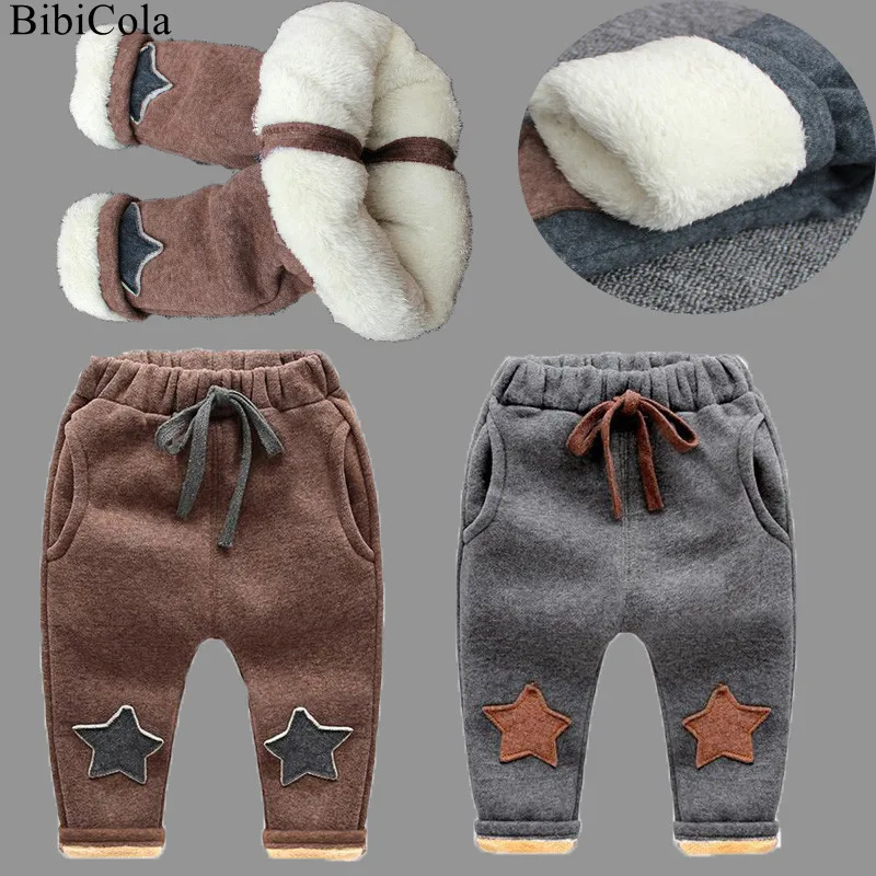 

Boys warm pants winter kids fashion cotton thick velvet trousers for baby girls children leegings clothing boys caual pants