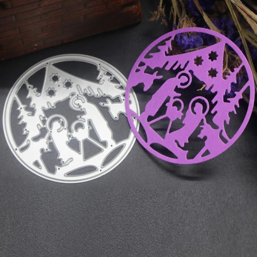 DIY Счастливого Рождества металлические стежки Вырубные штампы трафареты