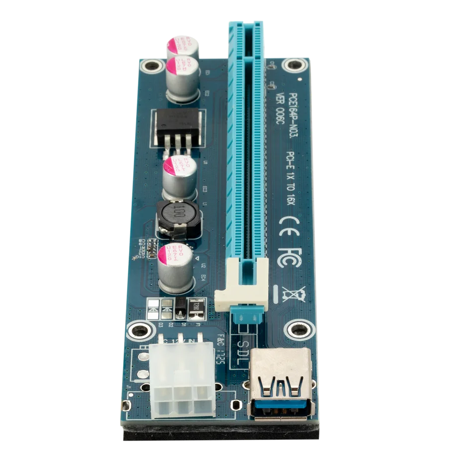 Grwibeou 10 шт. VER006C PCIe 1x до 16x Экспресс Райзер карта графическая pci-e удлинитель 60 см USB 3 0