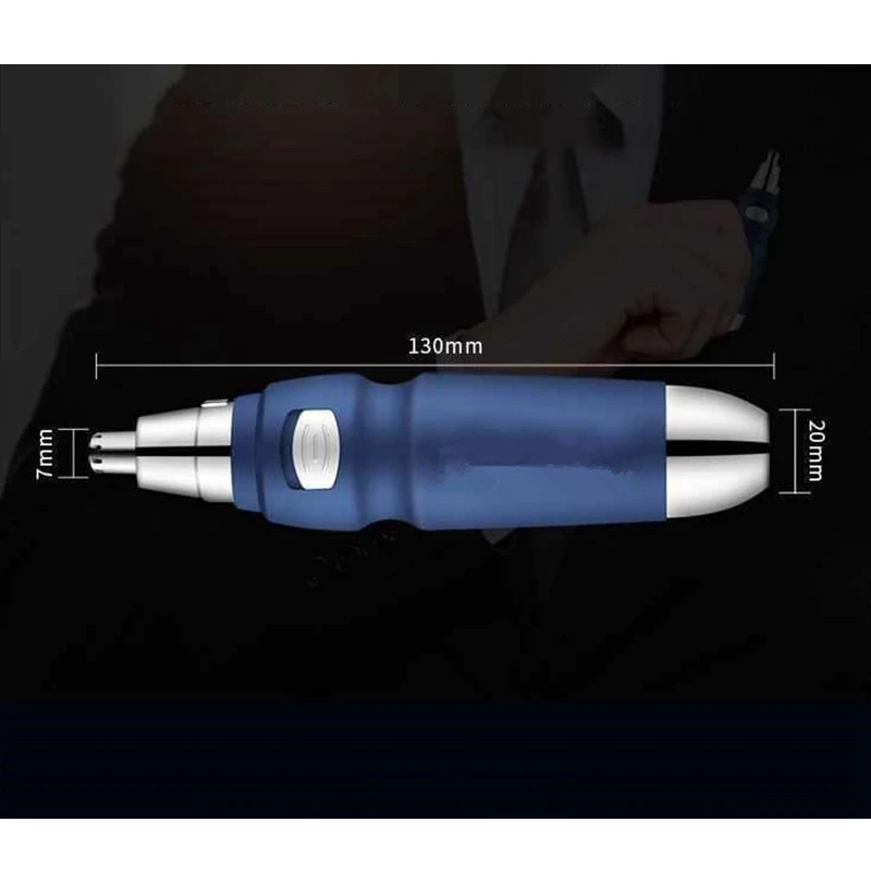 

4 Pcs Nose Ear Trimmer Safety Face Care Nose Hair Trimmer for Men Shaving Hair Removal Razor,2 Pcs Blue & 2 Pcs Black
