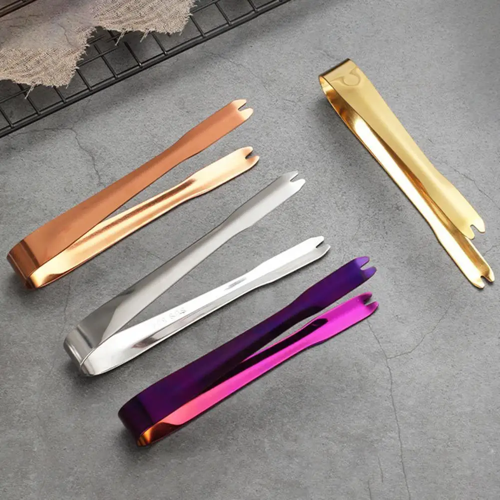 

304 Stainless Steel Useful Mini Tweezers Sugar Tong Smooth Surface Ice Cube Clip Easy Clean Kitchen Gadget