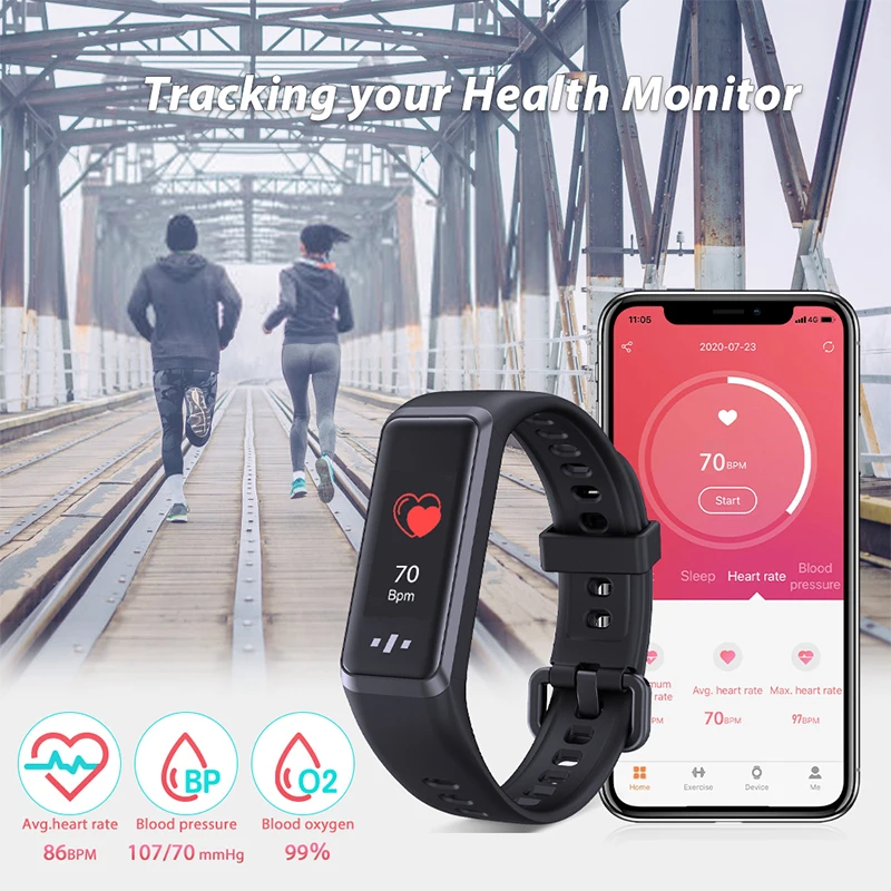 

Original MoreFit Kids Smart Watch Fitness Tracker Heart Rate Monitor Waterproof Bluetooth Smart Bracelet VS M5 Smart Bracelet