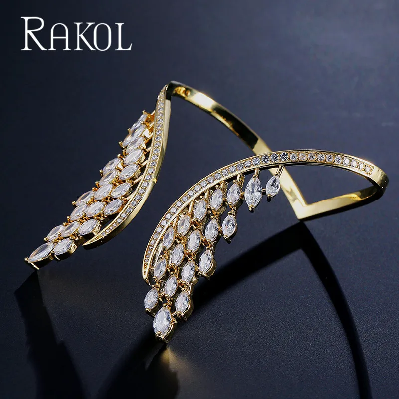 RAKOL трендовые женские ювелирные изделия ручная работа кубический цирконий