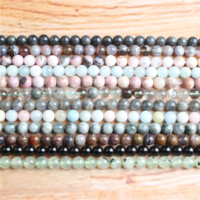 Круглые бусины из натурального камня матовая лава тигровый глаз Морган камень