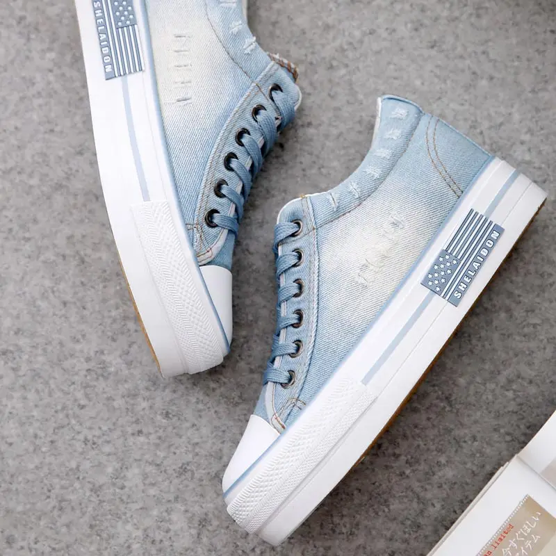 Sneakers women 2019 new fashion Women shoes solid breathable canvas casual lace-up comfortable female footwear woman | Обувь