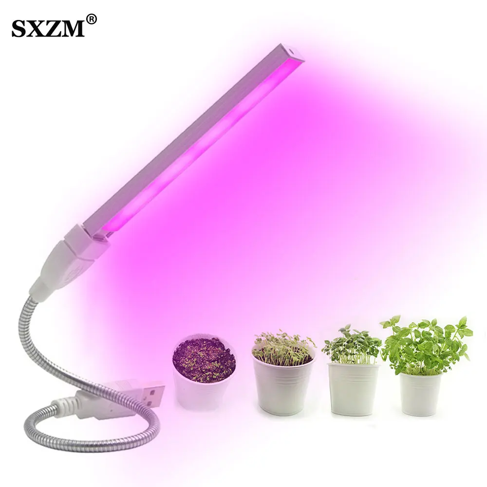 USB СВЕТОДИОДНЫЙ светильник полного спектра для выращивания растений 3 Вт 5