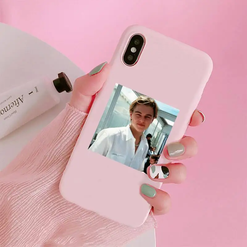 

Leonardo DiCaprio American actor Phone Case Candy Color for iPhone 6 7 8 11 12 s mini pro X XS XR MAX Plus