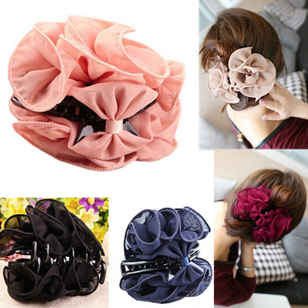 

Заколка для волос женская, из шифона, большого размера