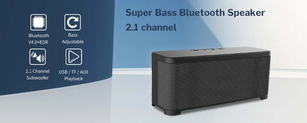 Бас мощный Bluetooth динамик домашняя беспроводная стерео звуковая система 2,1 канал колонка с сабвуфером для компьютера ноутбука ПК