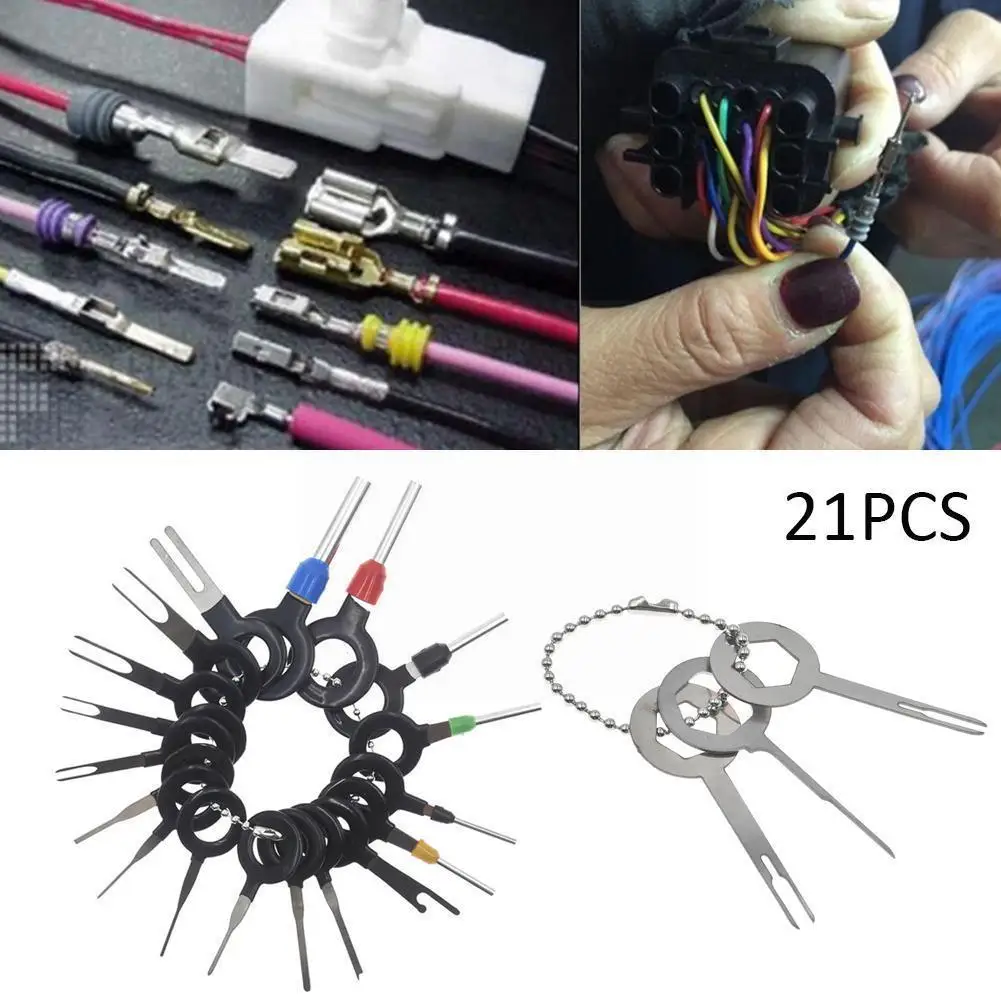 Car Terminal Removal Electrical Wiring Crimp Connector Repair Hand Terminal Car Extractor Kit Tools Pin Repair Automobiles N9V3