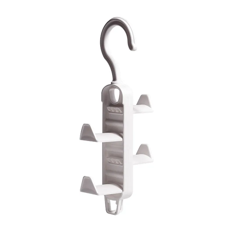 

Multifunction Non-Slip Clother Hanger With PP Material Four Detachable Hook L Shape Design For Bag Belt Stockings Storage Holder