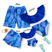 family matching outfits print parents kids swimsuits mother daughter boys bathing suit kids swimwear new arrival for holiday