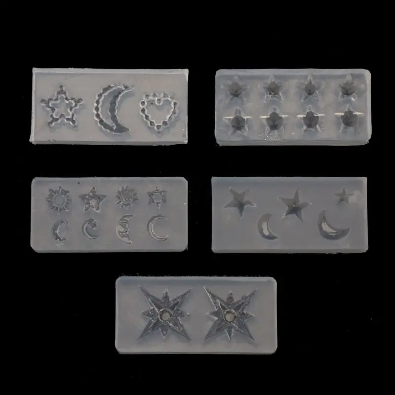 5Pcs Mini Moon Star Sun Resin Mold Astral Planet Jewelry Fillings Silicone | Украшения и аксессуары