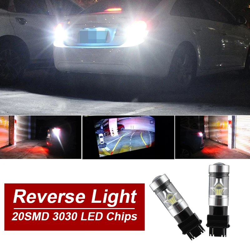 2pc Canbus LED Reverse Light Lamp 3157 T25 P27/7W For Chrysler Sebring Voyager 300M 300 Intrepid PT Cruiser Aspen Town &amp Country |