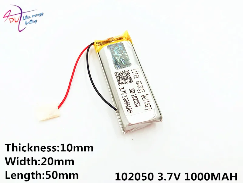 3 7 V 1000mAh 102050 полимер литий ионный/литий ионный аккумулятор для планшетных ПК банк