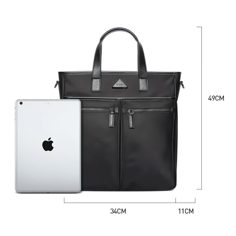 BOPAI Men Casual Briefcase Large Capacity Office Handbag Waterproof Leisure Laptop Shoulder Bags Male Cross Body Computer Tote