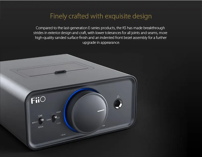 FIIO K5 док-усилитель для наушников для Fiio E17K и X серии музыкальный плеер X1, X3II, X5 II, X7