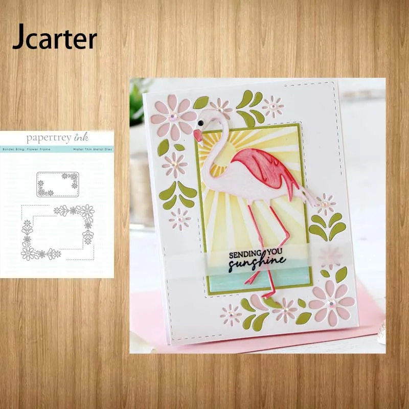

2021 New Flowers Rectangle Frame Metal Cutting Dies Craft Handmade Knife Mould Blade Punch Stencils Dies Cut Scrapbooking Model