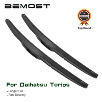 bemost car front window windshield wiper blades natural rubber for daihatsu terios 1997 to 2017 u hook auto accessories