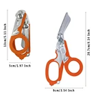 Ножницы Raptor 6 в 1 для экстренного реагирования, уличные тактические ножницы из нержавеющей стали, хрупкое стекло, безопасная молочная резка