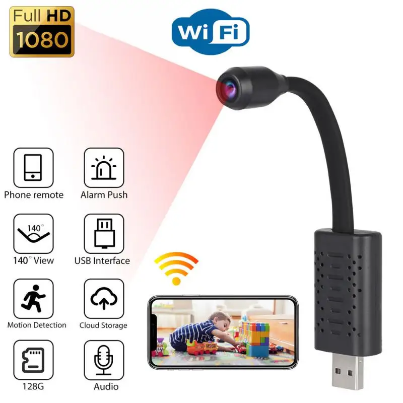 Беспроводная IP-камера с датчиком движения HD 1080P Wi-Fi USB | Электроника