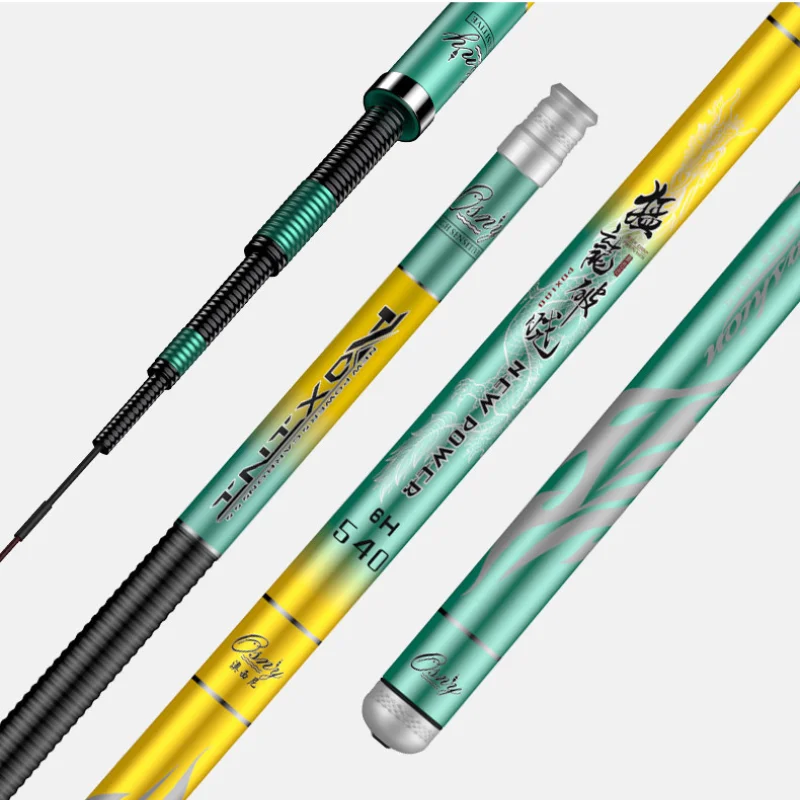 3.6m -7.2m Carp Fishing Pole Carbon Fiber Fishing Canne Hand Olta Fishing Gear 4H 5H 6H Hard Taiwan Fishing Rod