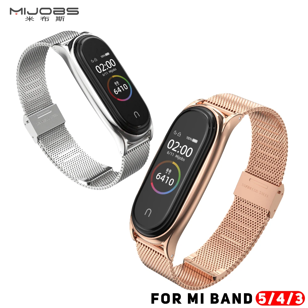 Браслет для Mi Band 3 4 5 6 металлический ремешок Xiaomi глобальный браслет | Электроника
