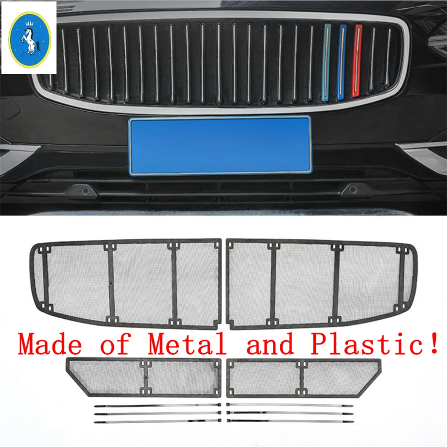 

Yimaautotrims Auto Accessory Front Grille Insert Net Insect Screening Mesh Cover Trim Fit For VOLVO S90 2017 2018 2019 2020