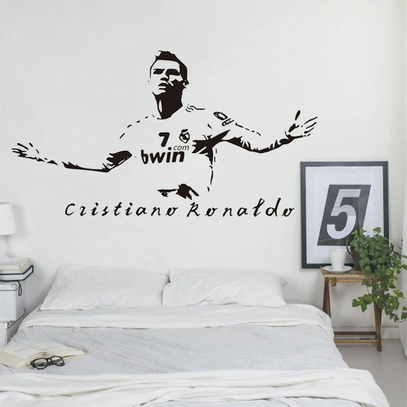 Наклейка на стену известного футболиста для мальчиков и мужчин прекрасное