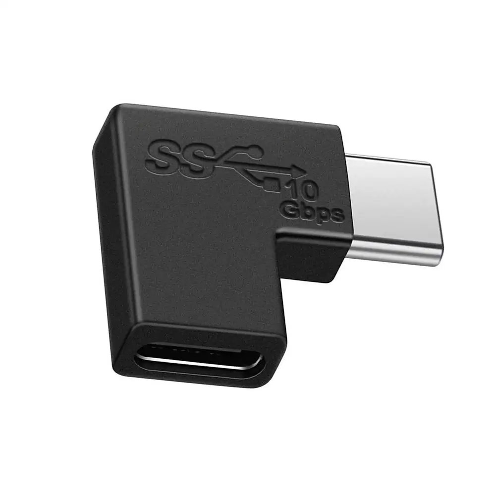 Адаптер-конвертер USB Type C (папа)-мама под прямым углом 90 градусов для смартфонов и