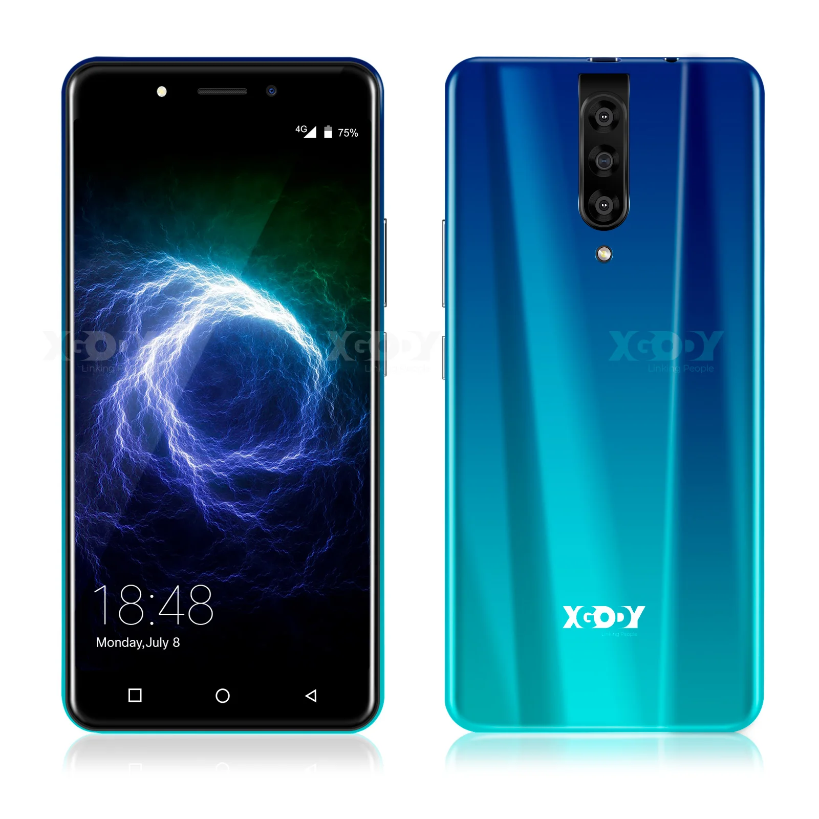 XGODY 4G смартфон с двумя sim-картами 5," 18:9 Android 9,0 2 Гб ОЗУ 16 Гб ПЗУ MTK6737 четырехъядерный процессор 5 Мп камера 2800 мАч WiFi мобильный телефон