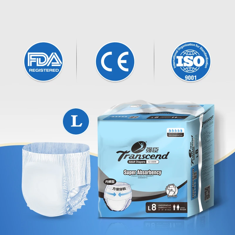Высококачественные подгузники для взрослых white L недержание мочи нижнее белье