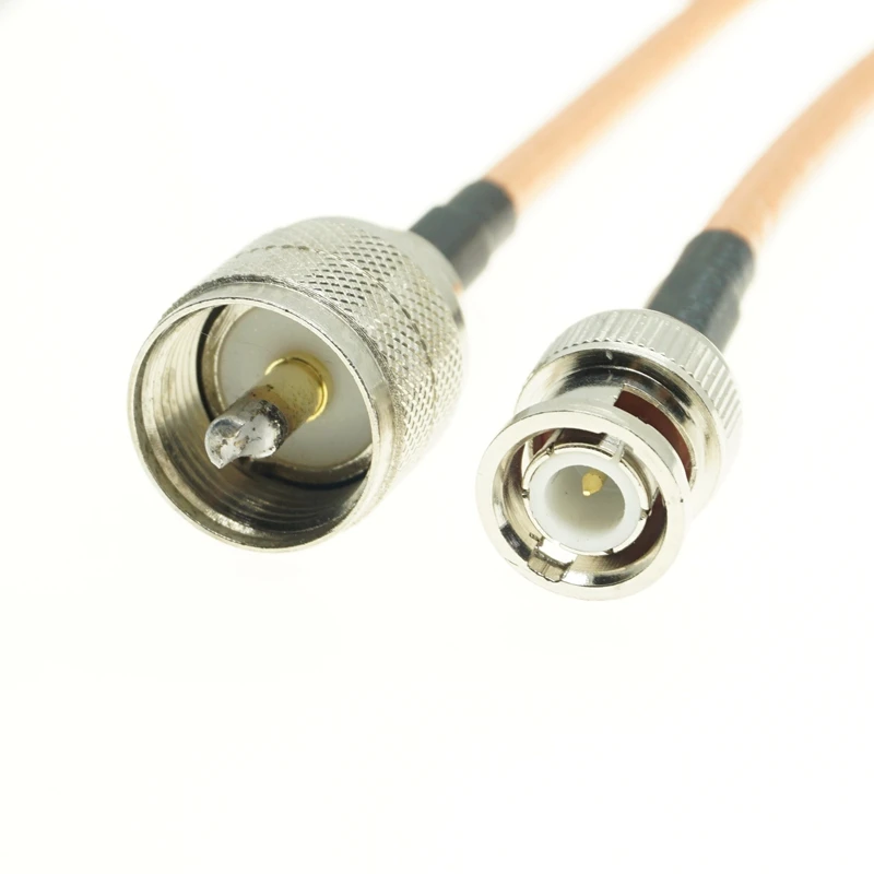 

UHF PL259 male plug to BNC male Jumper Pigtail RG400 M17/128 Coaxial lot Cable