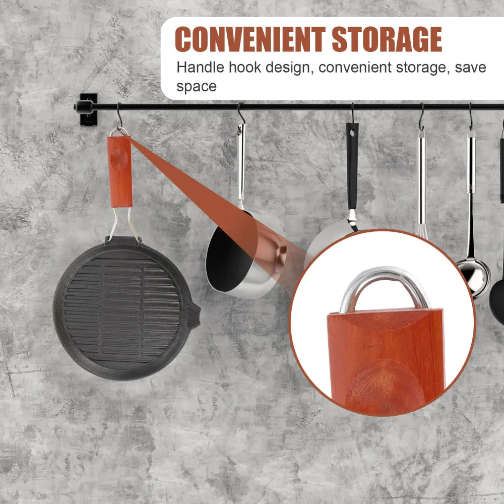 

Frying Cooking Pan Folding Pan Cooking Non-stick Pan with Wooden Handle