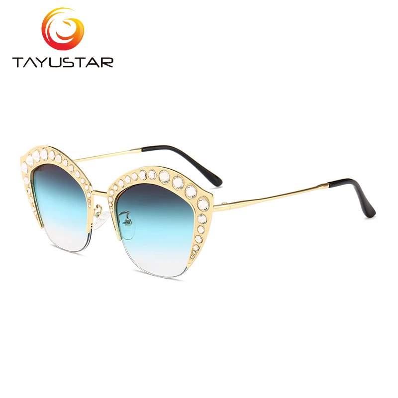 Женские солнцезащитные очки кошачий глаз модные 2020 в роскошном стиле ретро