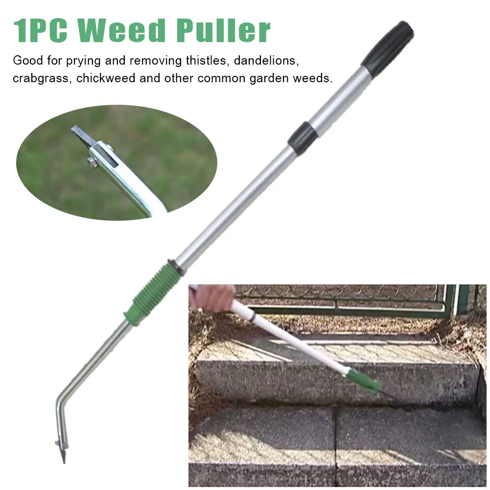 

Grass Extractor Root Remover Weed Puller Aluminum Alloy Long Handled Claw Weeder Garden Lawn Stand Up Killer Tool Manual Stretch