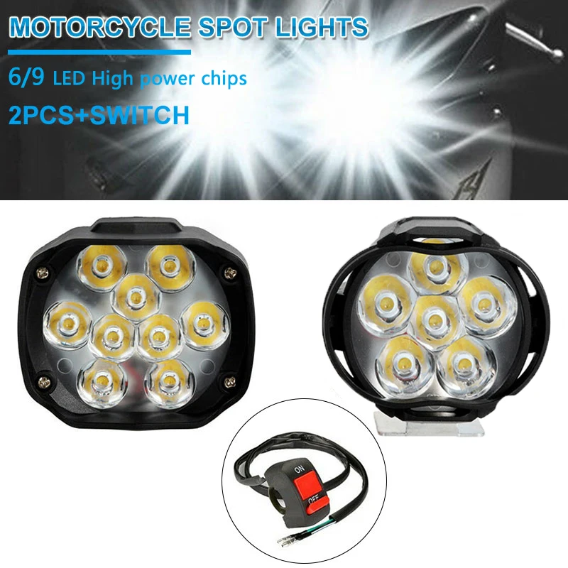 Deri 1 Paar 6/9LED моторный Точечный светильник 6500 K Wit Super Heldere Werken для мотоцикла