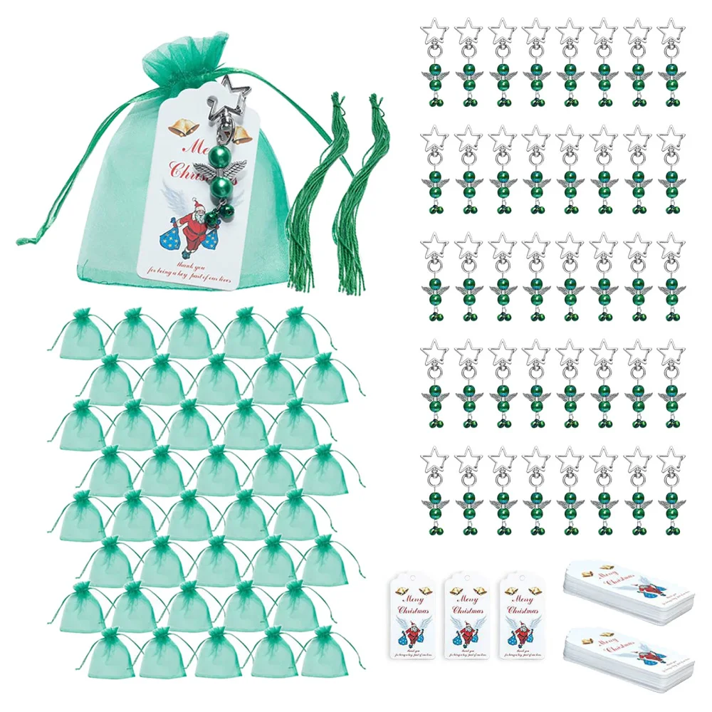 

Звездный ангел, 20 комплектов, брелоки с надписью "Merry Christmas", подаропосылка, рождественские подарки, сумки для конфет, праздничное украшение, ...