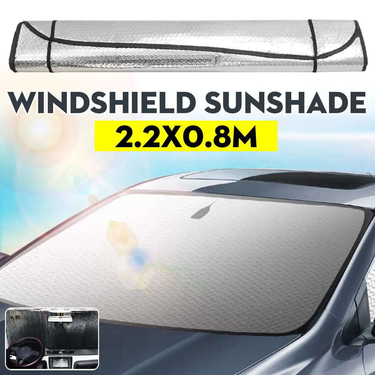 

220x80 см автомобильный солнцезащитный козырек с защитой от УФ-лучей, Солнцезащитная пленка, козырек на лобовое стекло, козырек на лобовое стекло, солнцезащитный козырек, чехол, коврик для пикника