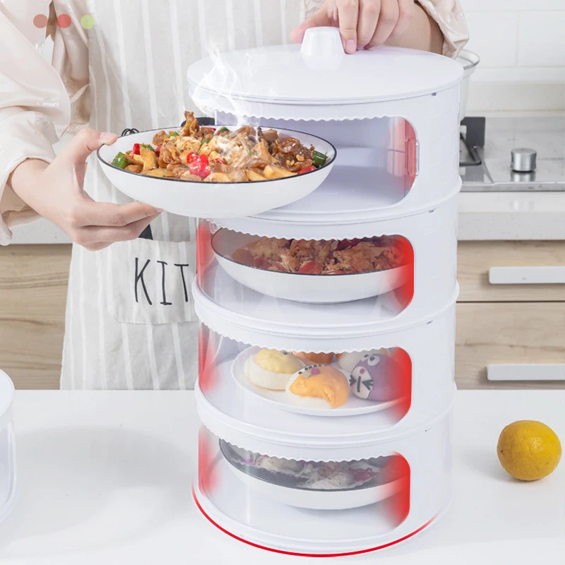 

Transparent Stackable Food Insulation Cover Dustproof Portable for Home Kitchen L23