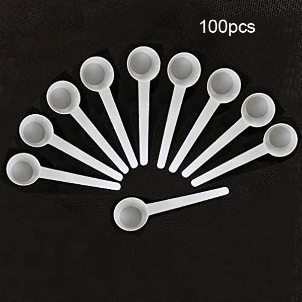 

100Pcs 5G Plastic Coffee Measuring Spoon, Used for Milk Powder, Liquid Seasoning, Reusable Compatible Spoon