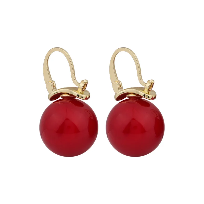 

Korean Version of Pearl Pearl Ear Buckle, Joker Fashion Temperament Elegant Earrings Female