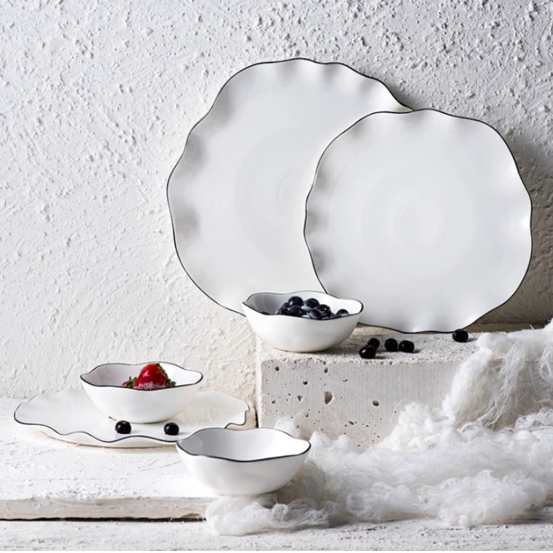 Тарелка для салата обеденное блюдо тарелки завтрака в скандинавском стиле